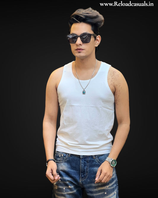 Essential Solid Cotton Muscle Tank