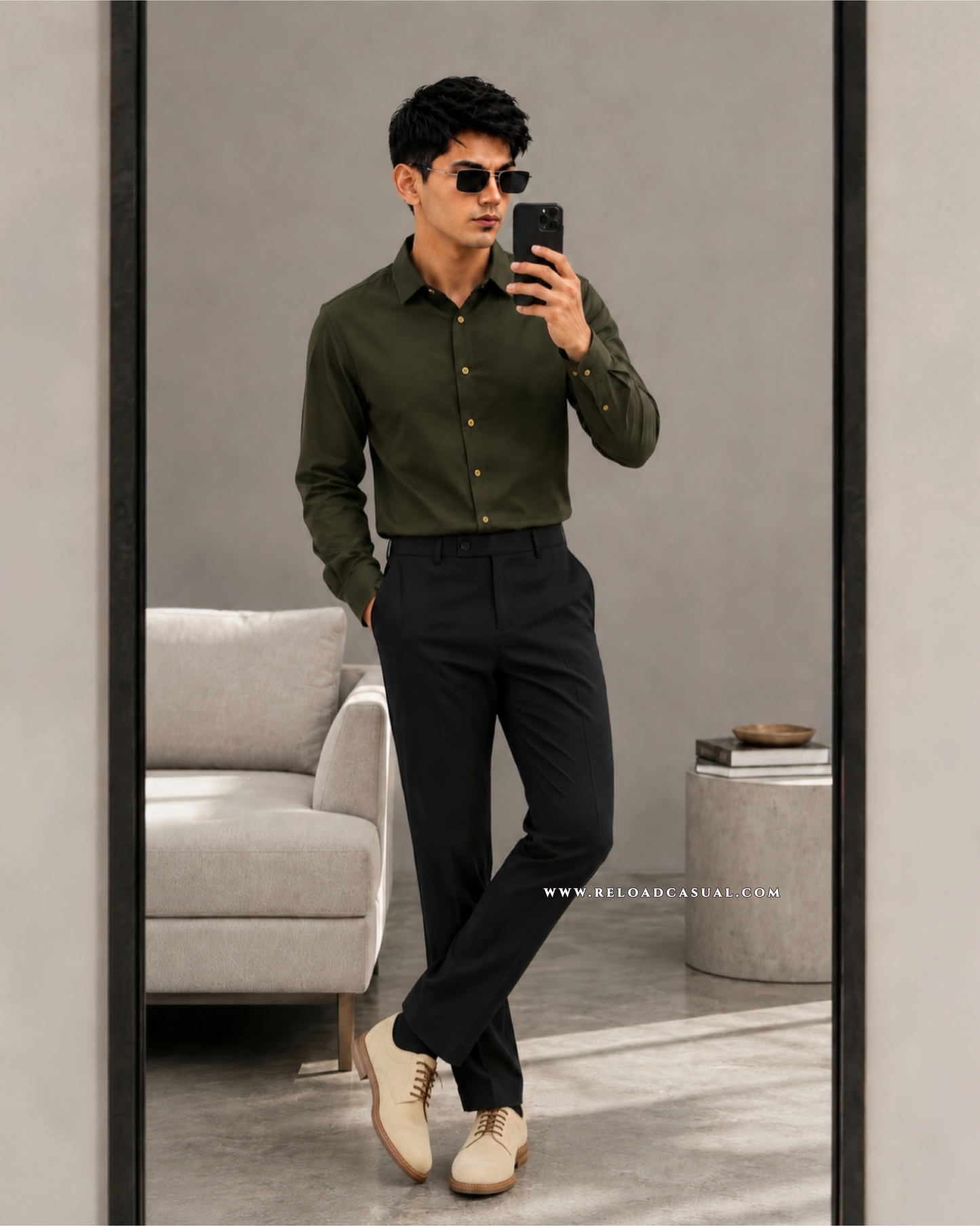 Premium Plain Slim Fit Shirt + Adjustable Pant Combo