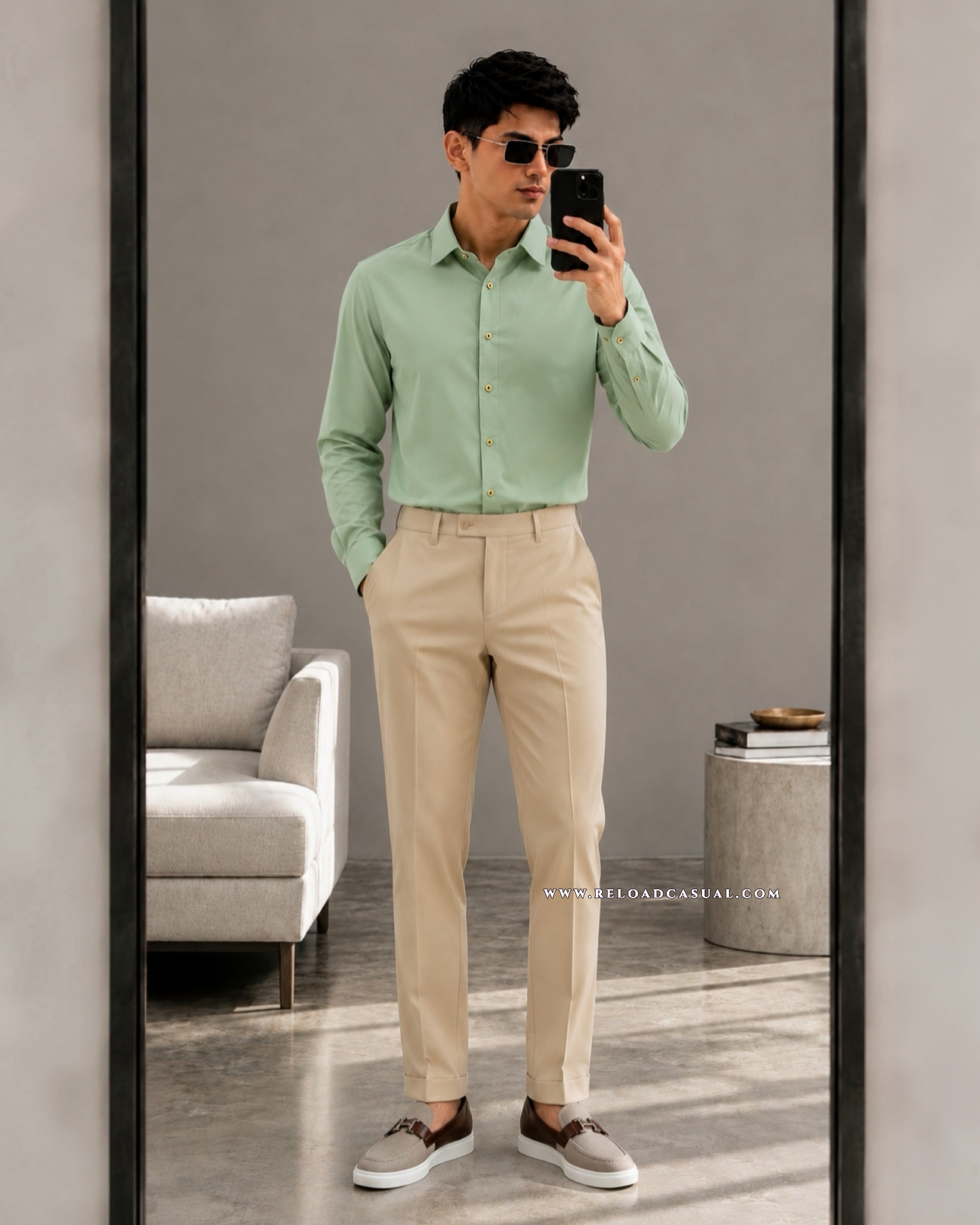 Premium Plain Slim Fit Shirt + Adjustable Pant Combo