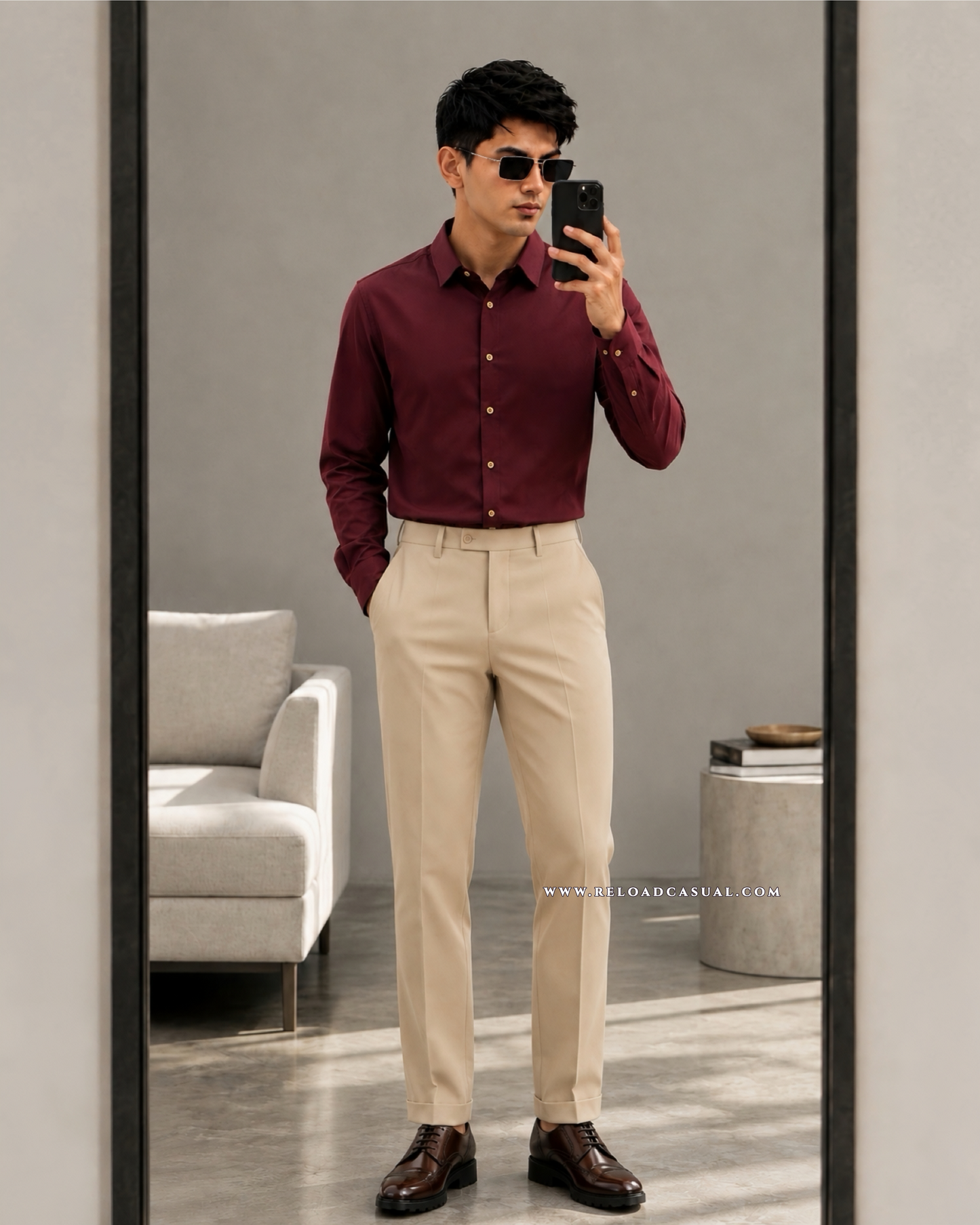 Premium Plain Slim Fit Shirt + Adjustable Pant Combo