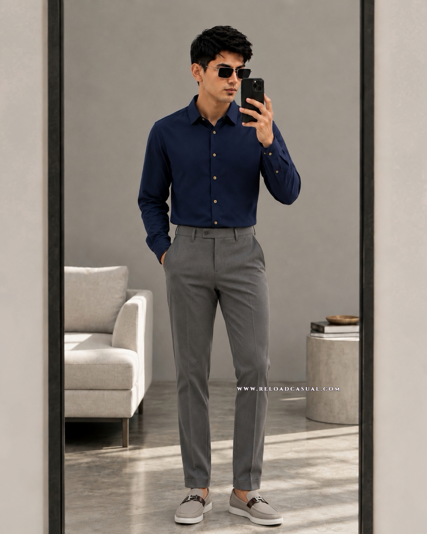 Premium Plain Slim Fit Shirt + Adjustable Pant Combo
