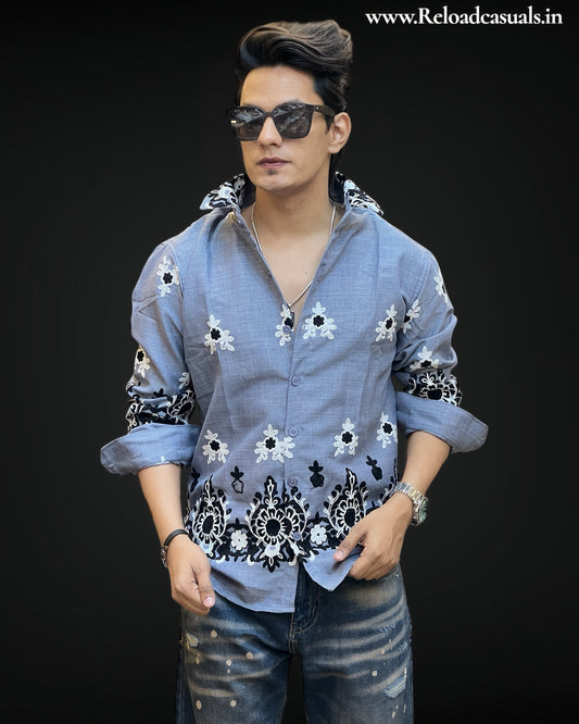 Floral Artisan Embroidered Shirt