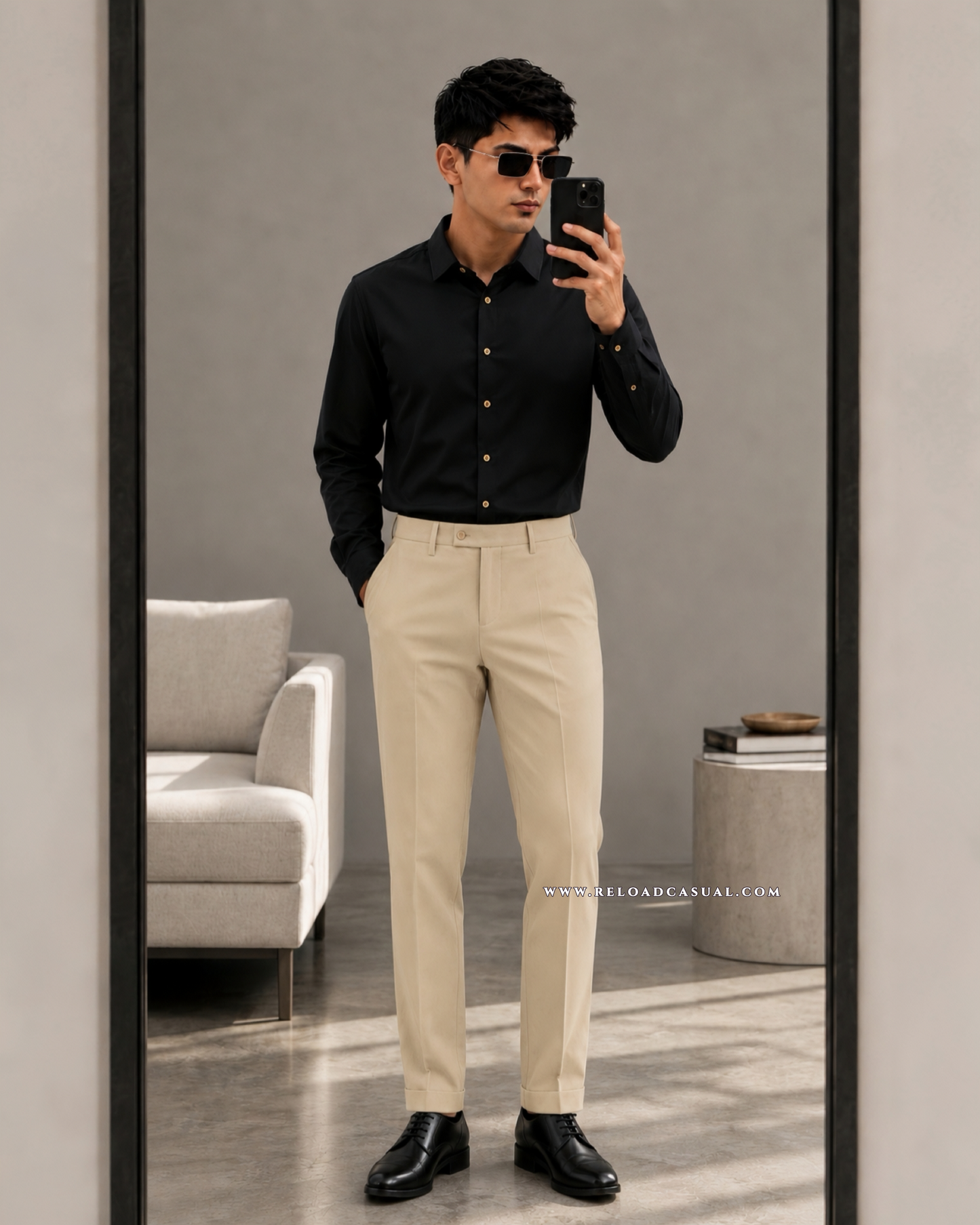 Premium Plain Slim Fit Shirt + Adjustable Pant Combo