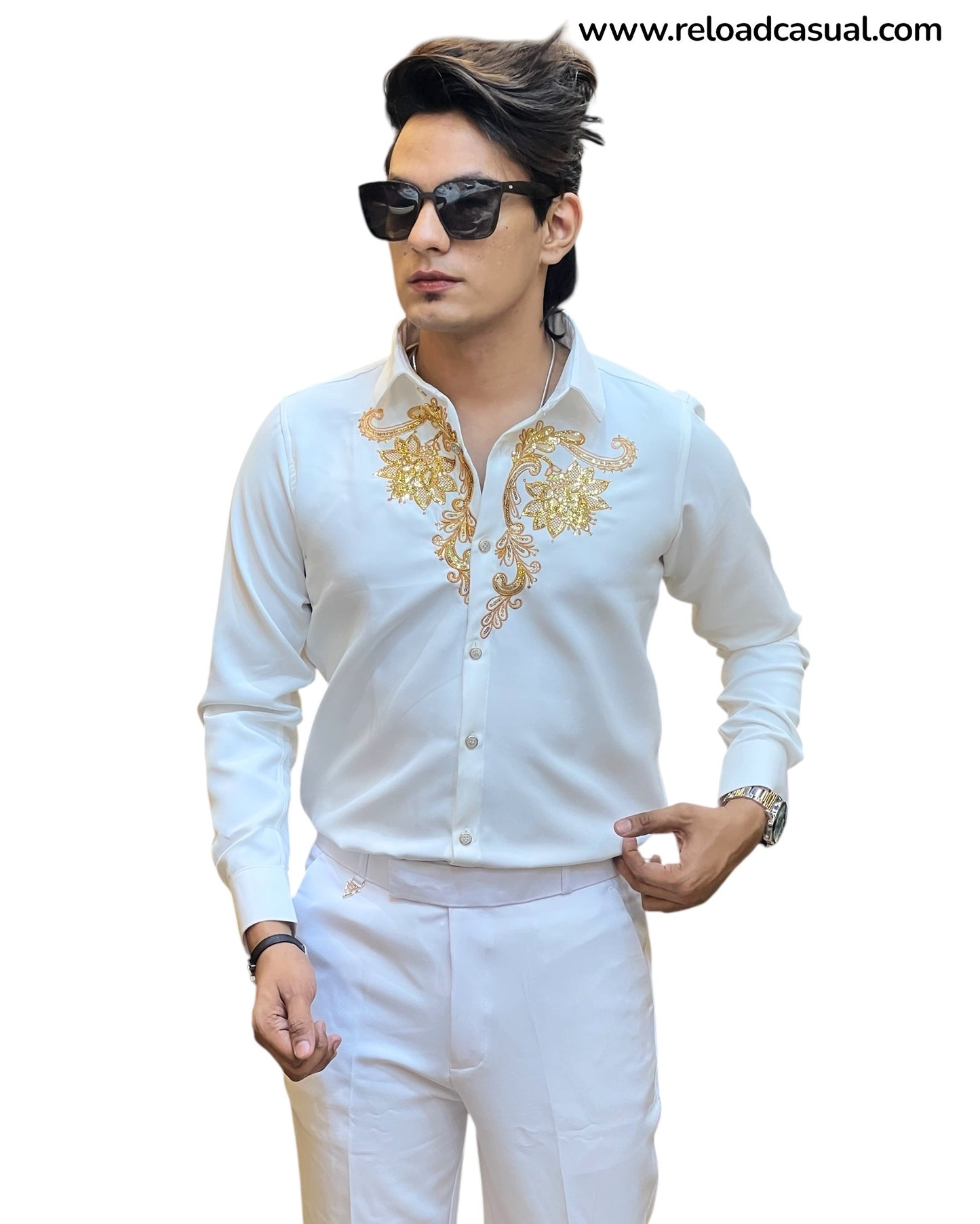 Ornate Embroidered Handwork Shirt