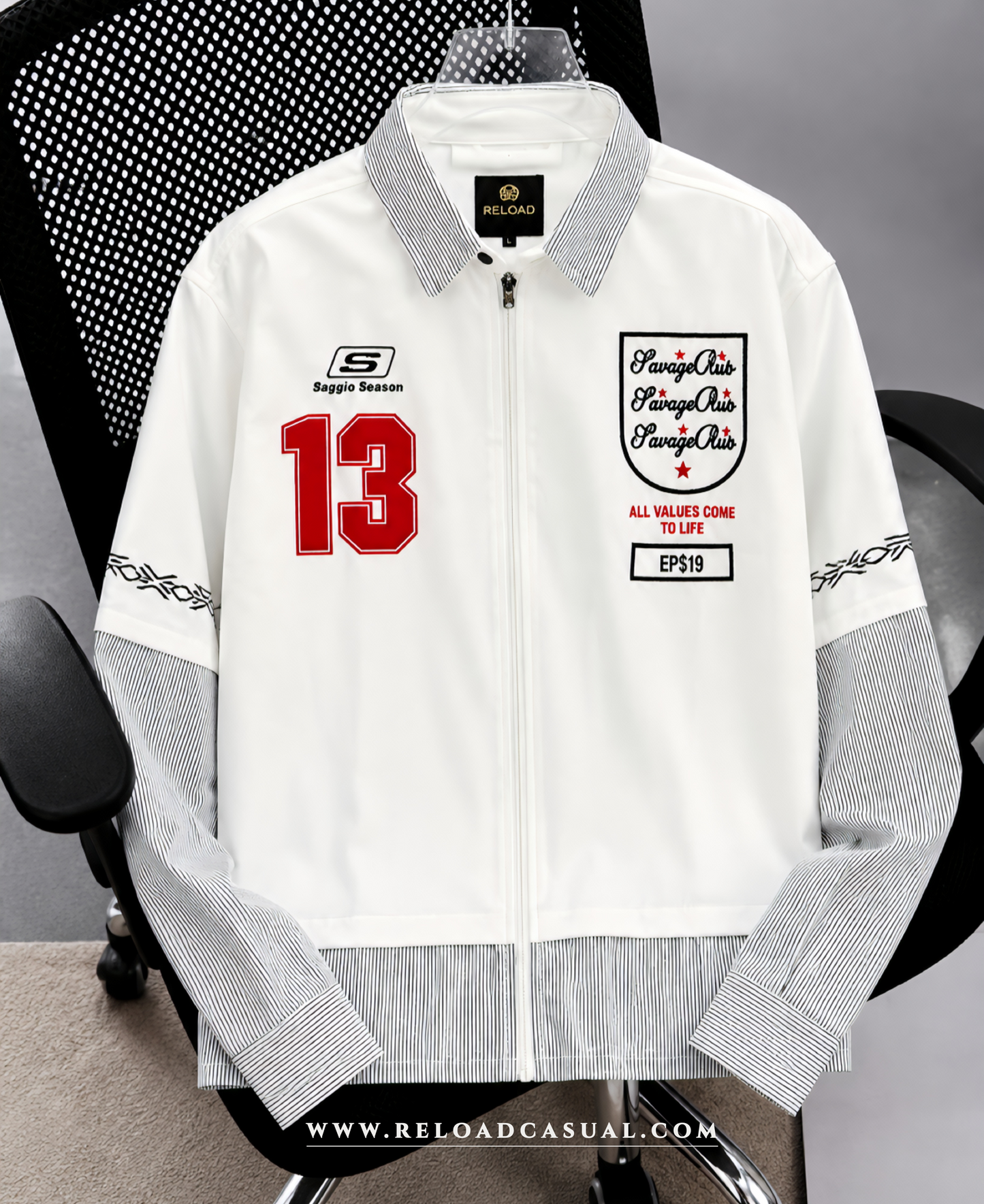 Street Style Contrast Zipper Shirt