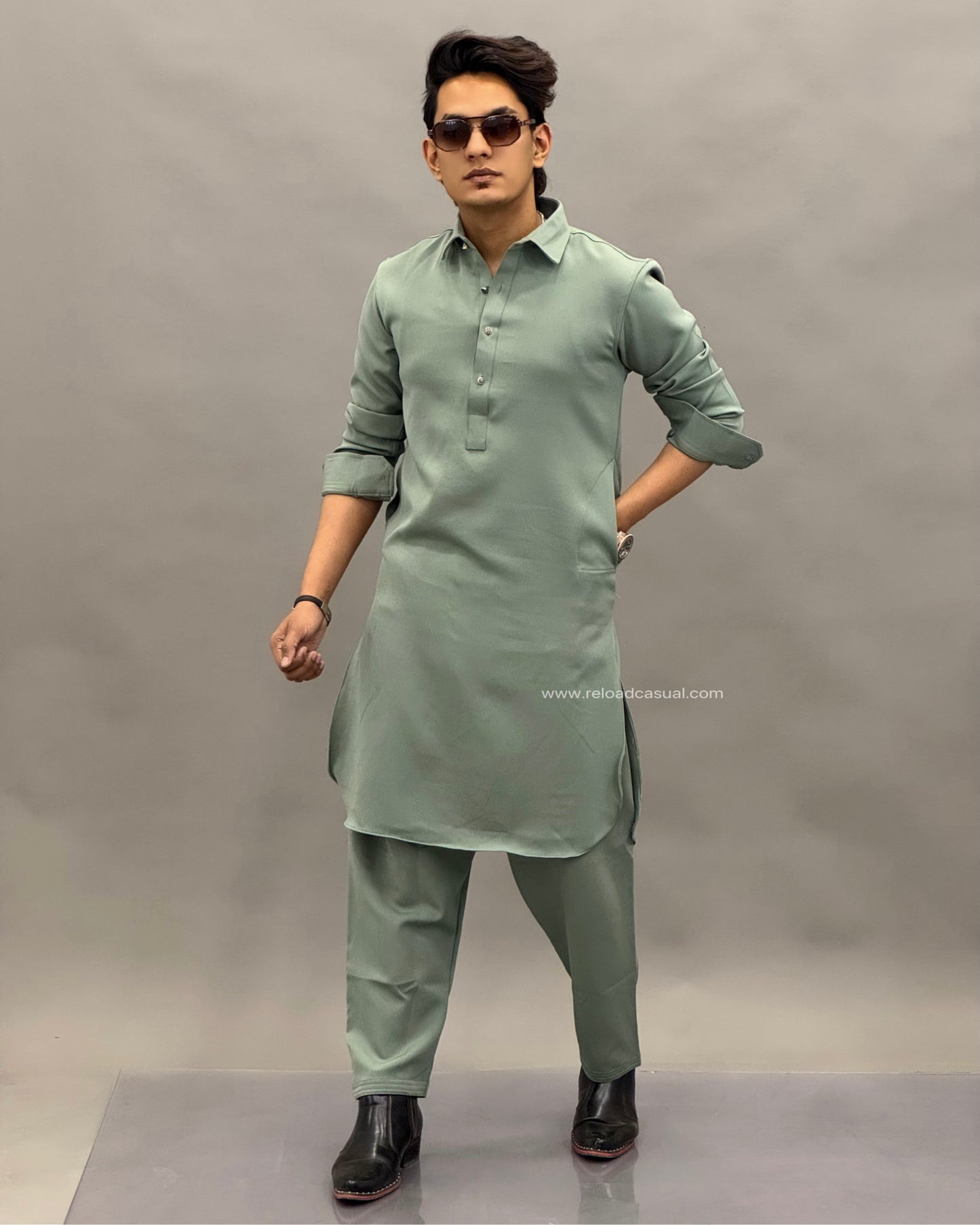 Tailored Classic Lachka Pathani Kurta Combo