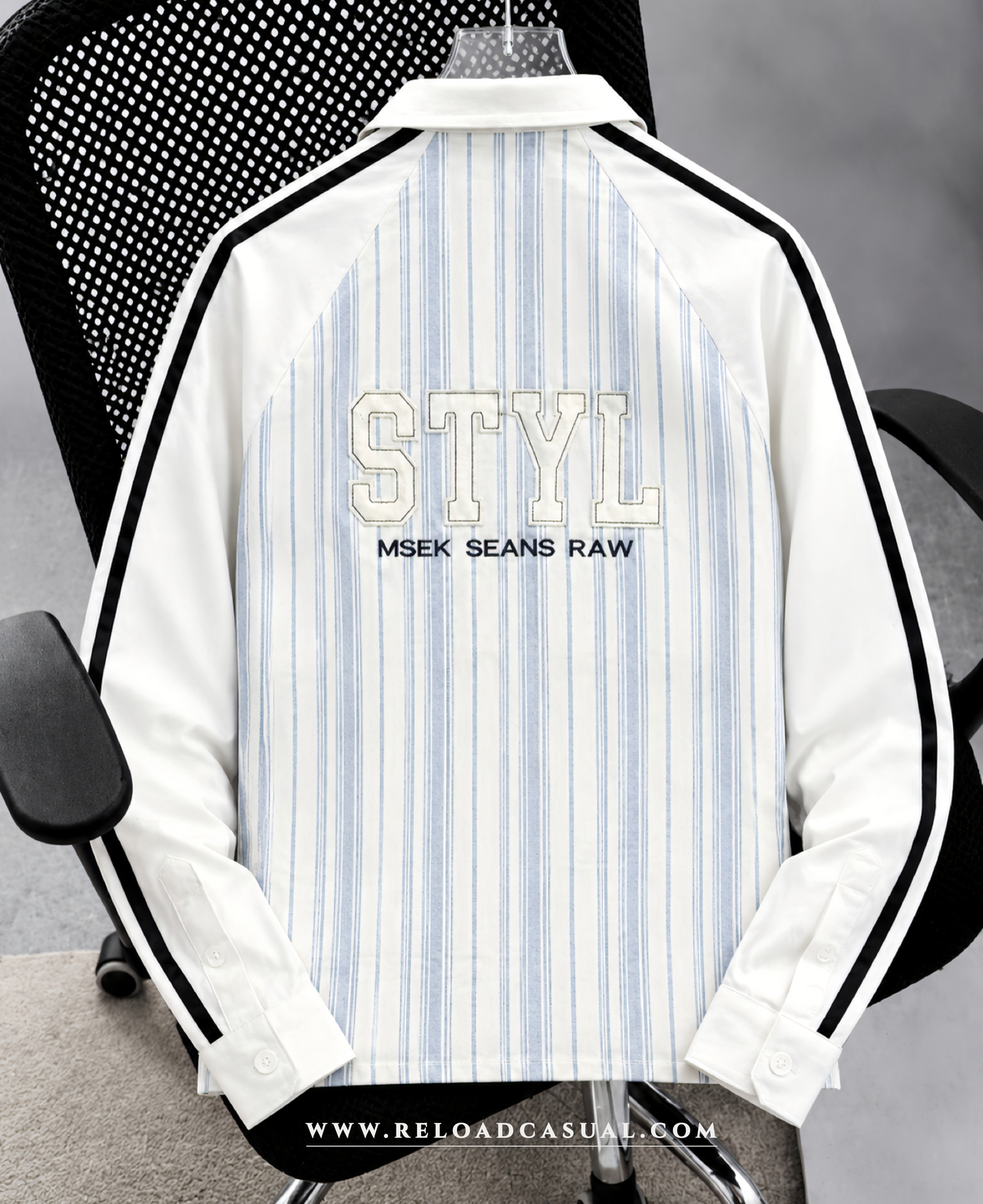 Men's STY Denim Boxy Fit Zip Shirt