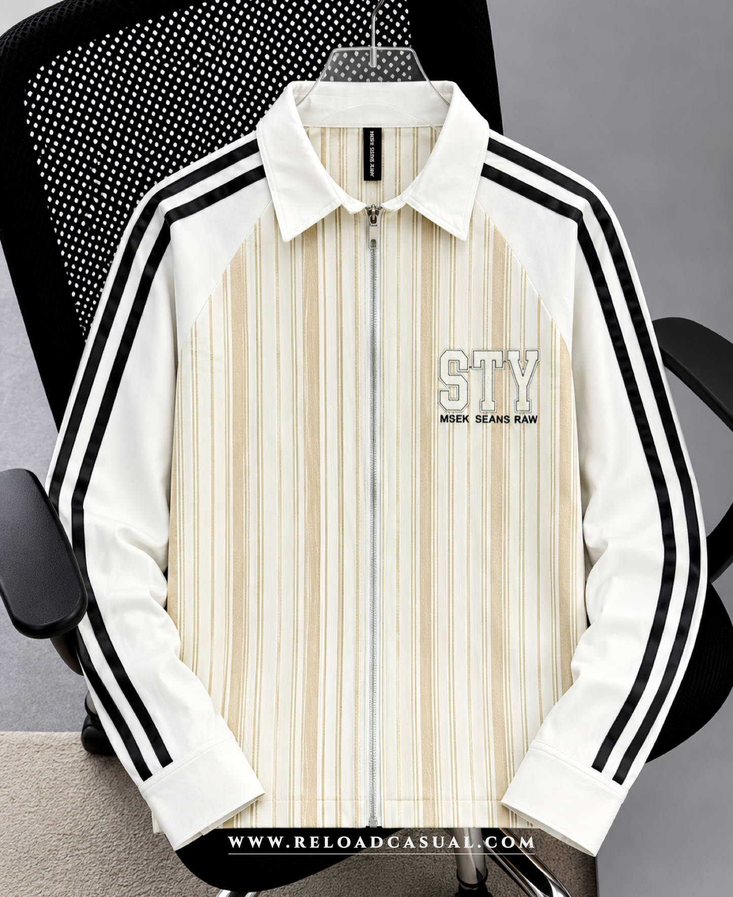 Men's STY Denim Boxy Fit Zip Shirt