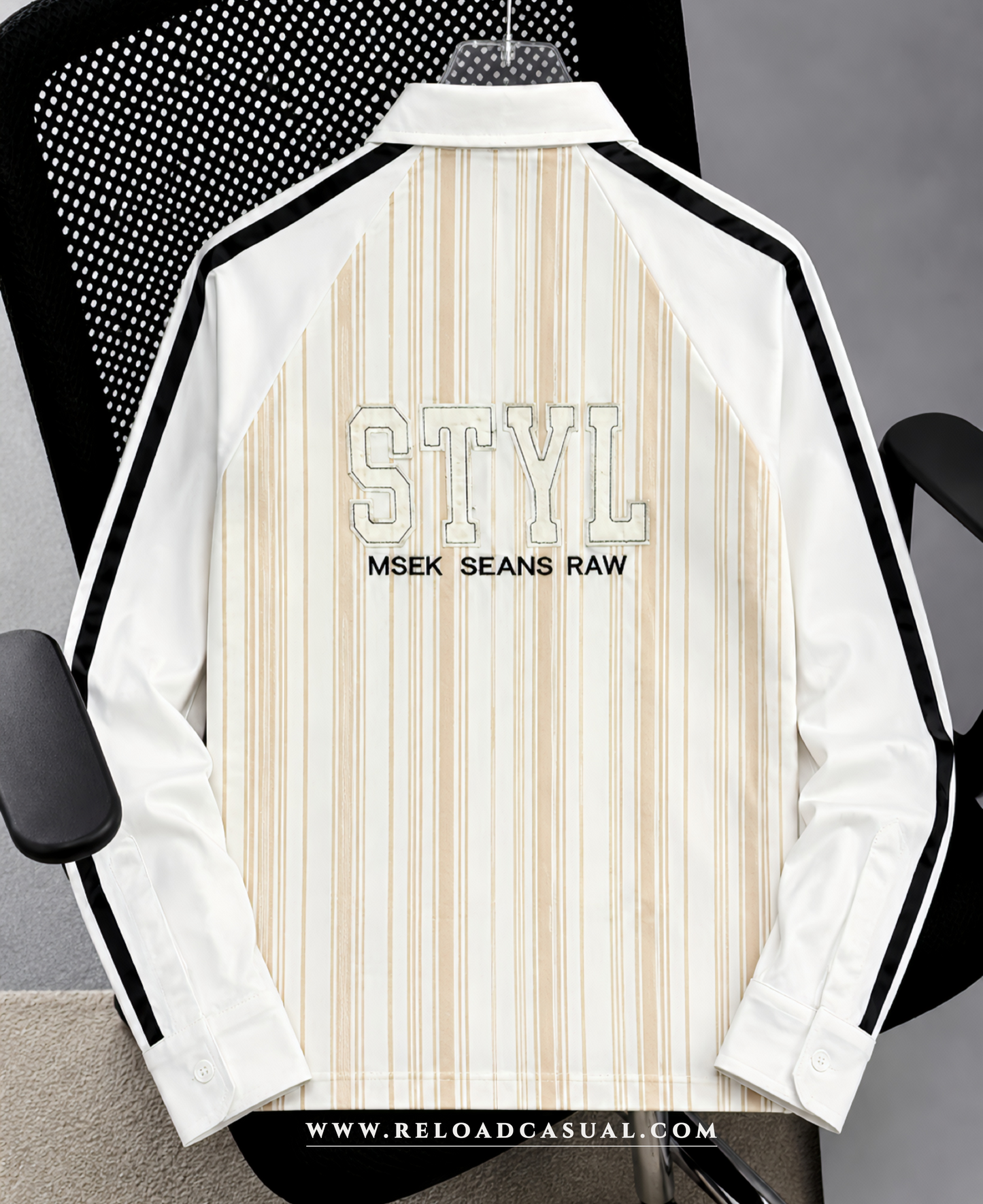 Men's STY Denim Boxy Fit Zip Shirt