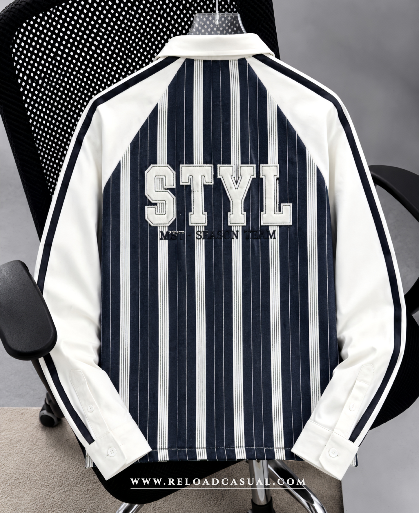 Men's STY Denim Boxy Fit Zip Shirt