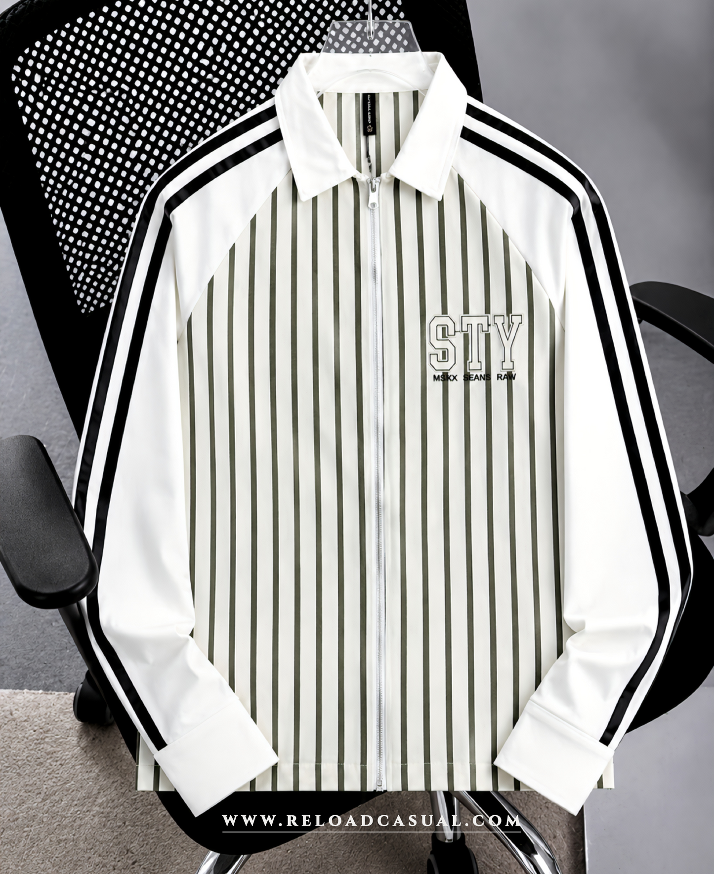 Men's STY Denim Boxy Fit Zip Shirt