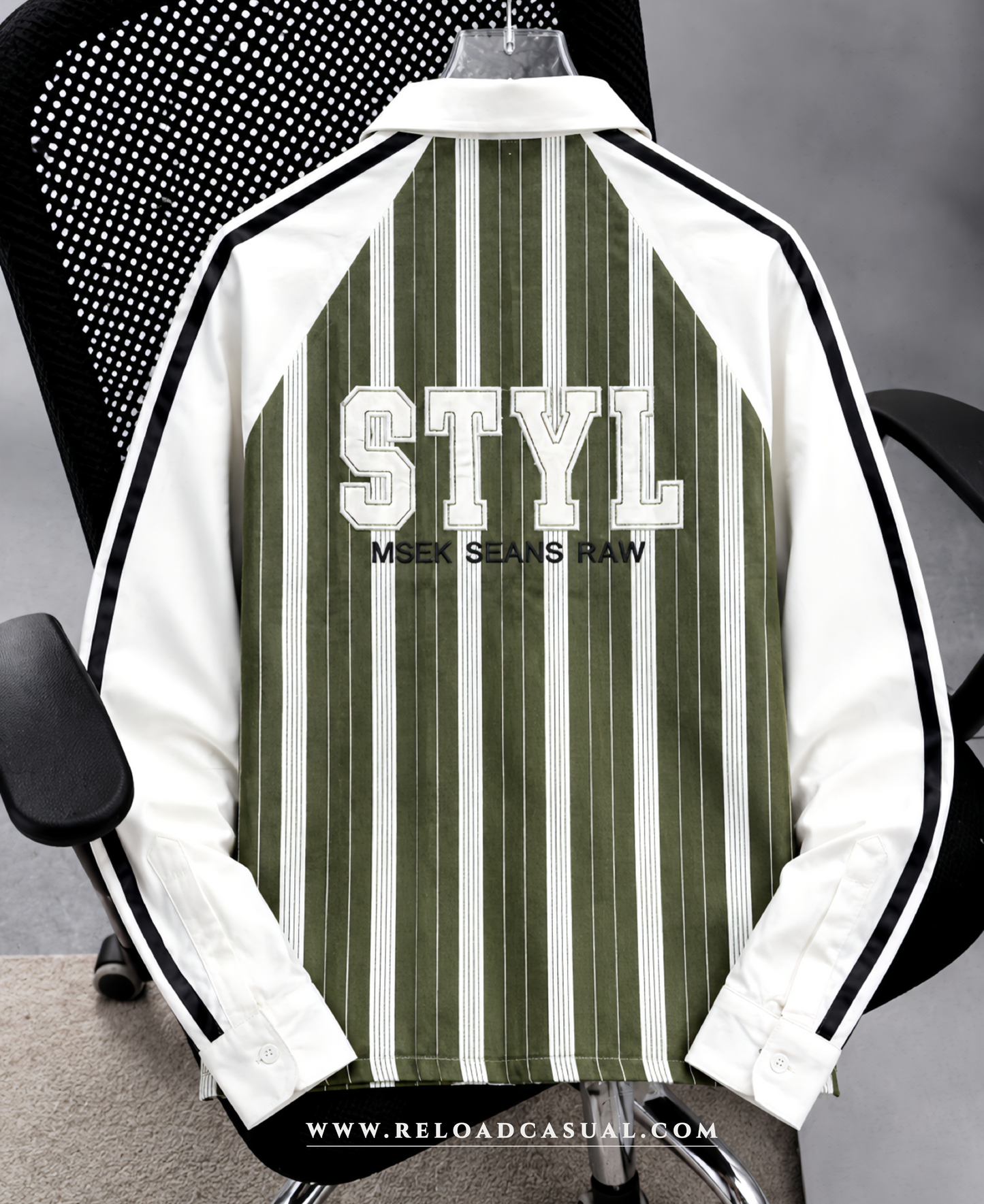 Men's STY Denim Boxy Fit Zip Shirt