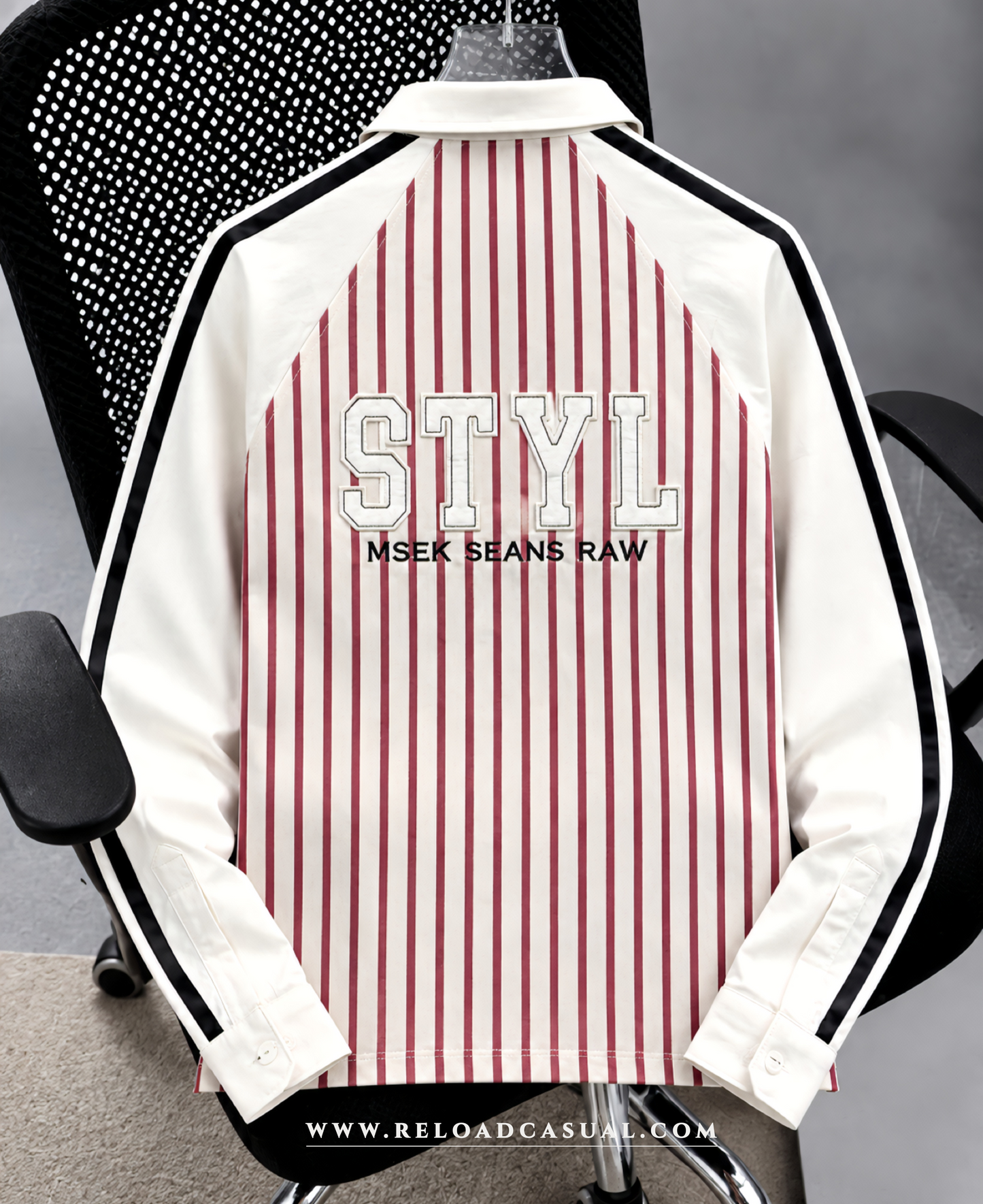Men's STY Denim Boxy Fit Zip Shirt