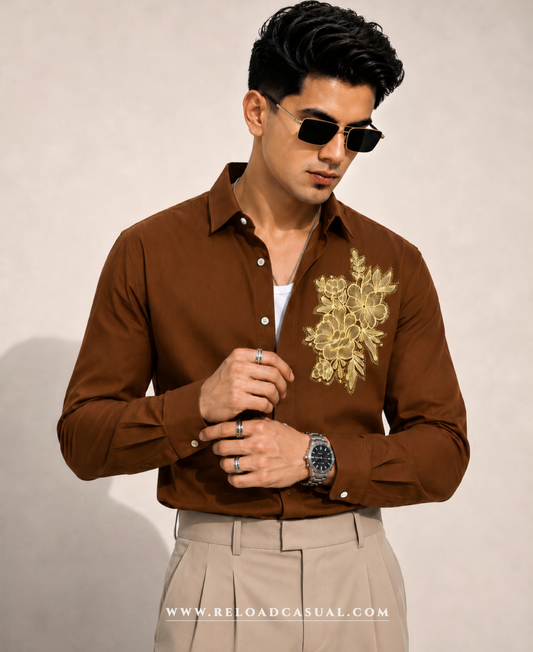 Hibiscus Flower Design Shirt