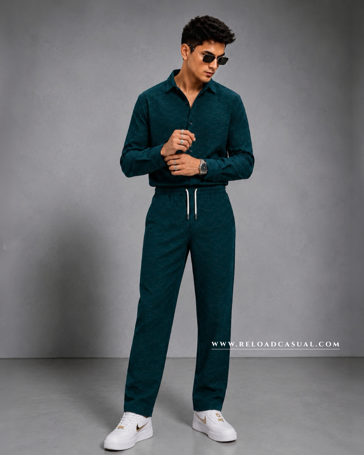 Men's Linear Texture Stylish Tracksuit