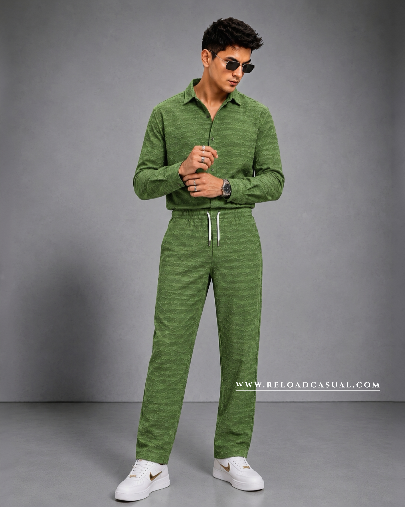 Men's Linear Texture Stylish Tracksuit
