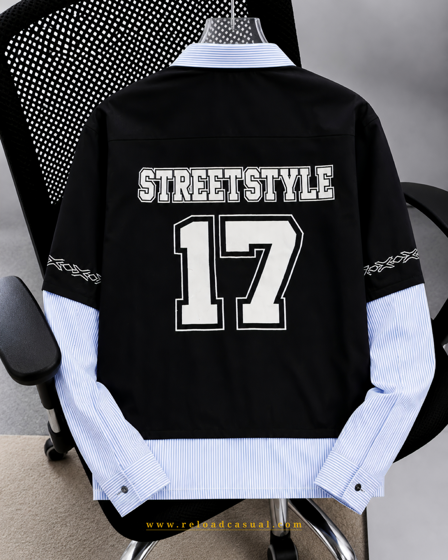 Street Style Contrast Zipper Shirt