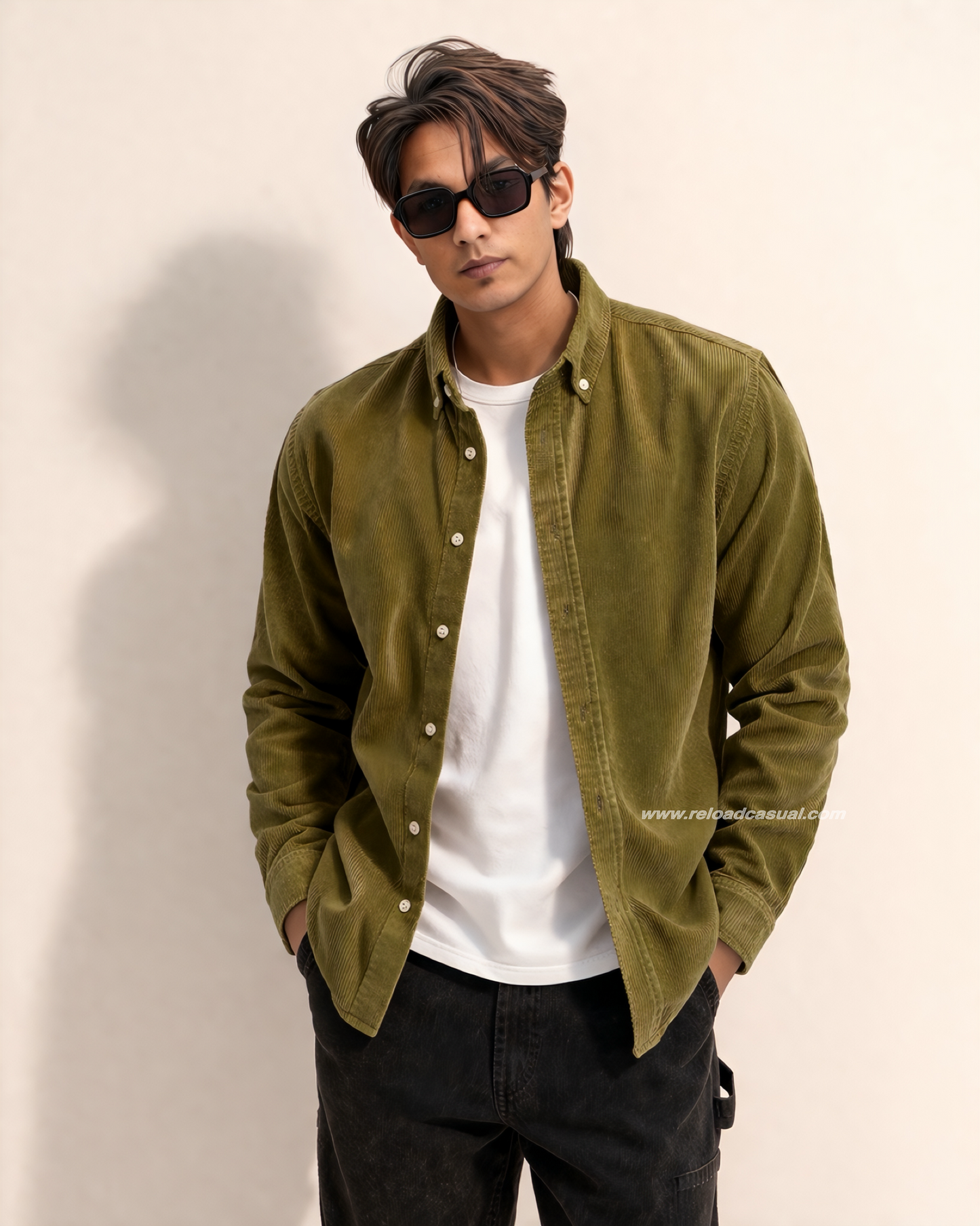 Italian Fit Corduroy Shirt