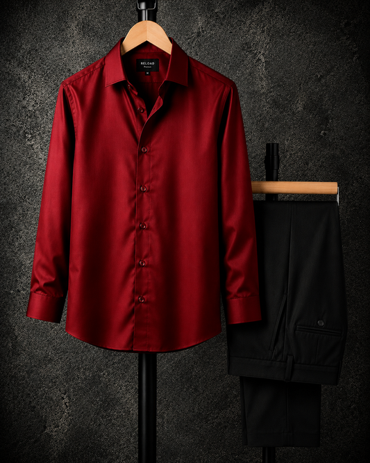 Premium Satin Shirt & Adjustable Pant Combo