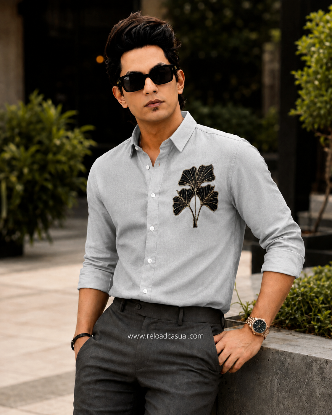 Leaf Stone Work Looks Premium Shirt