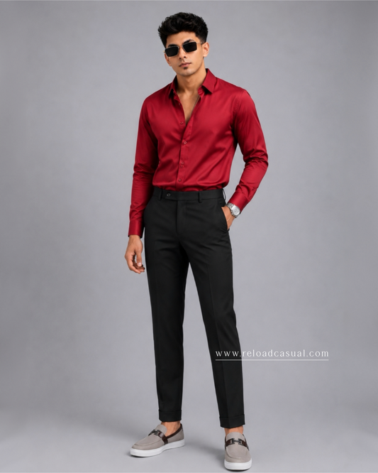 Premium Satin Shirt & Adjustable Pant Combo