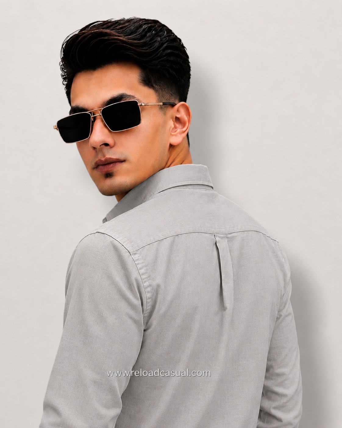 Men's Textured Linen Slim Fit Shirt