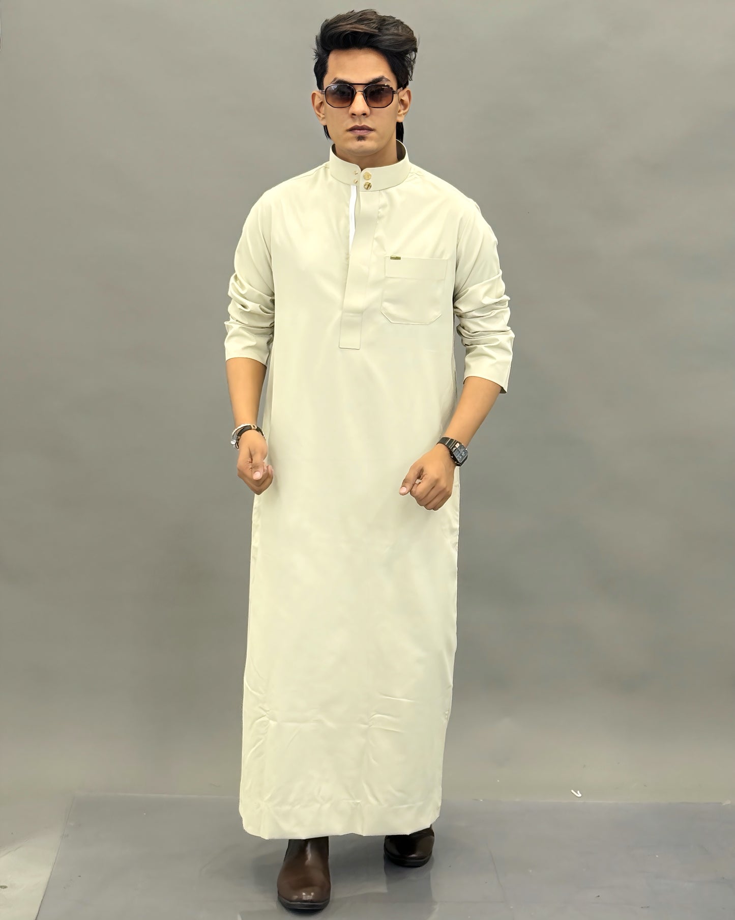 Men’s Cream Cotton Thobe