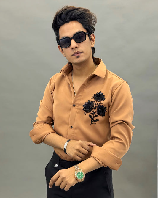 Eclipse Rose Handwork Design Shirt