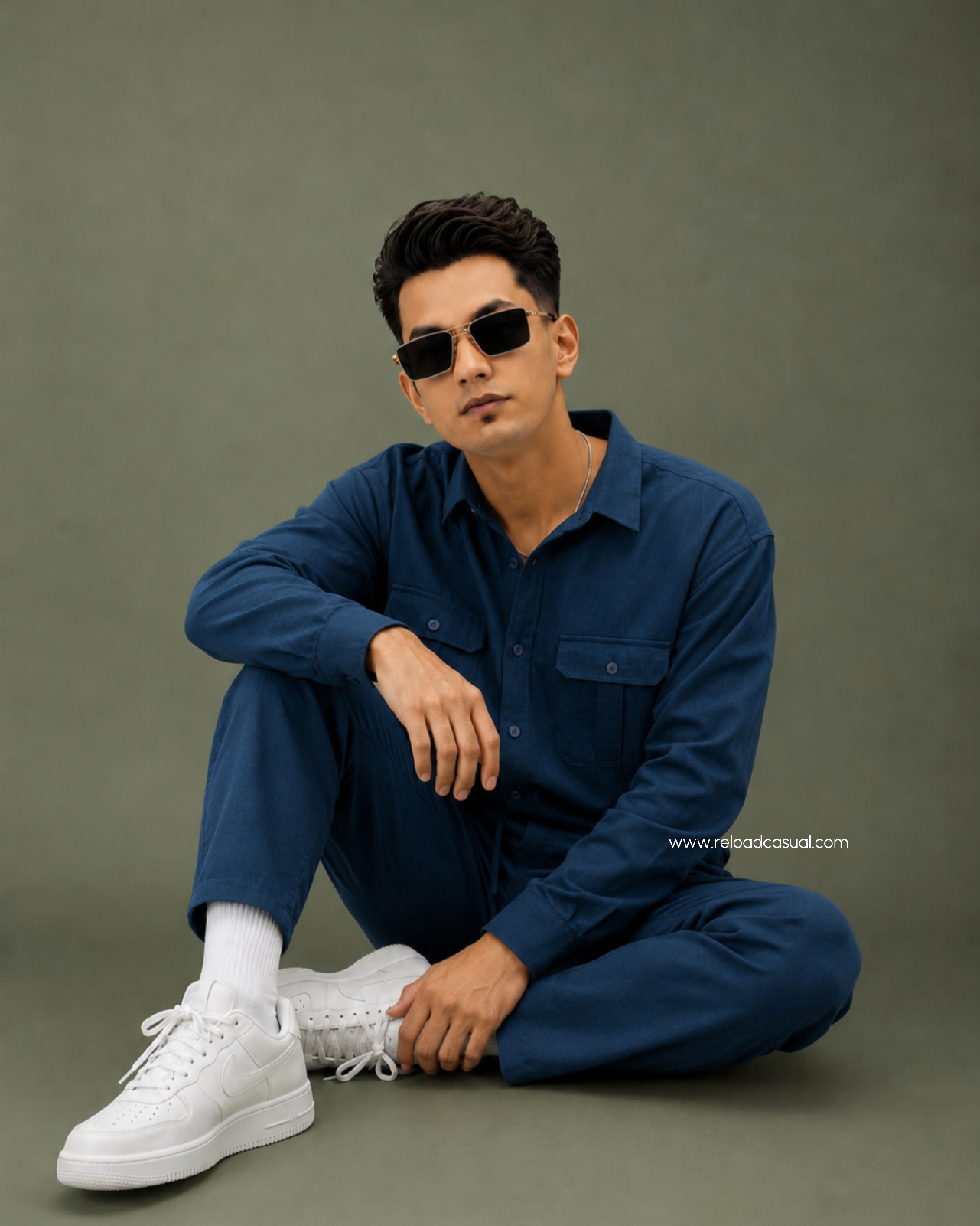 Soft Touch Linen Tracksuit With Flap Pocket