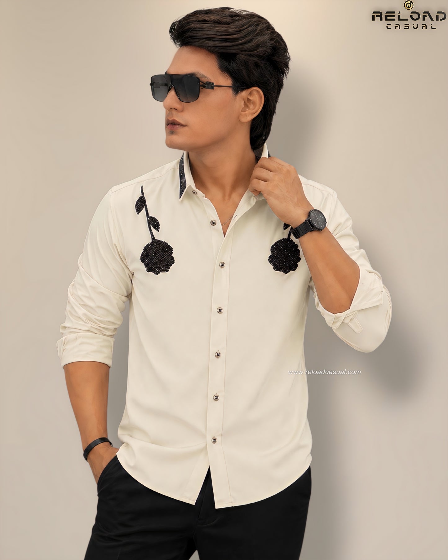 Double Rose Lachka Flock Diamond Shirt
