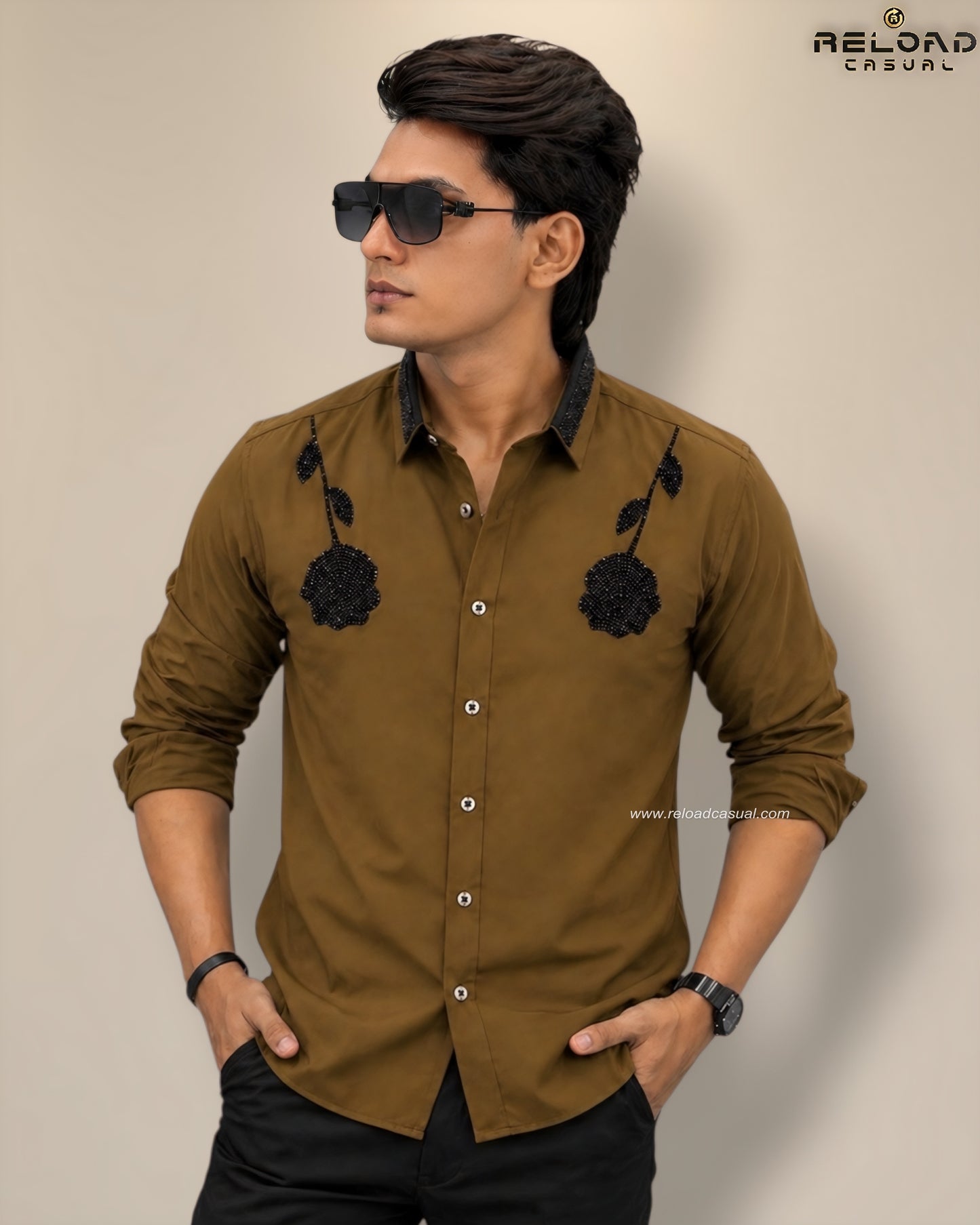 Double Rose Lachka Flock Diamond Shirt