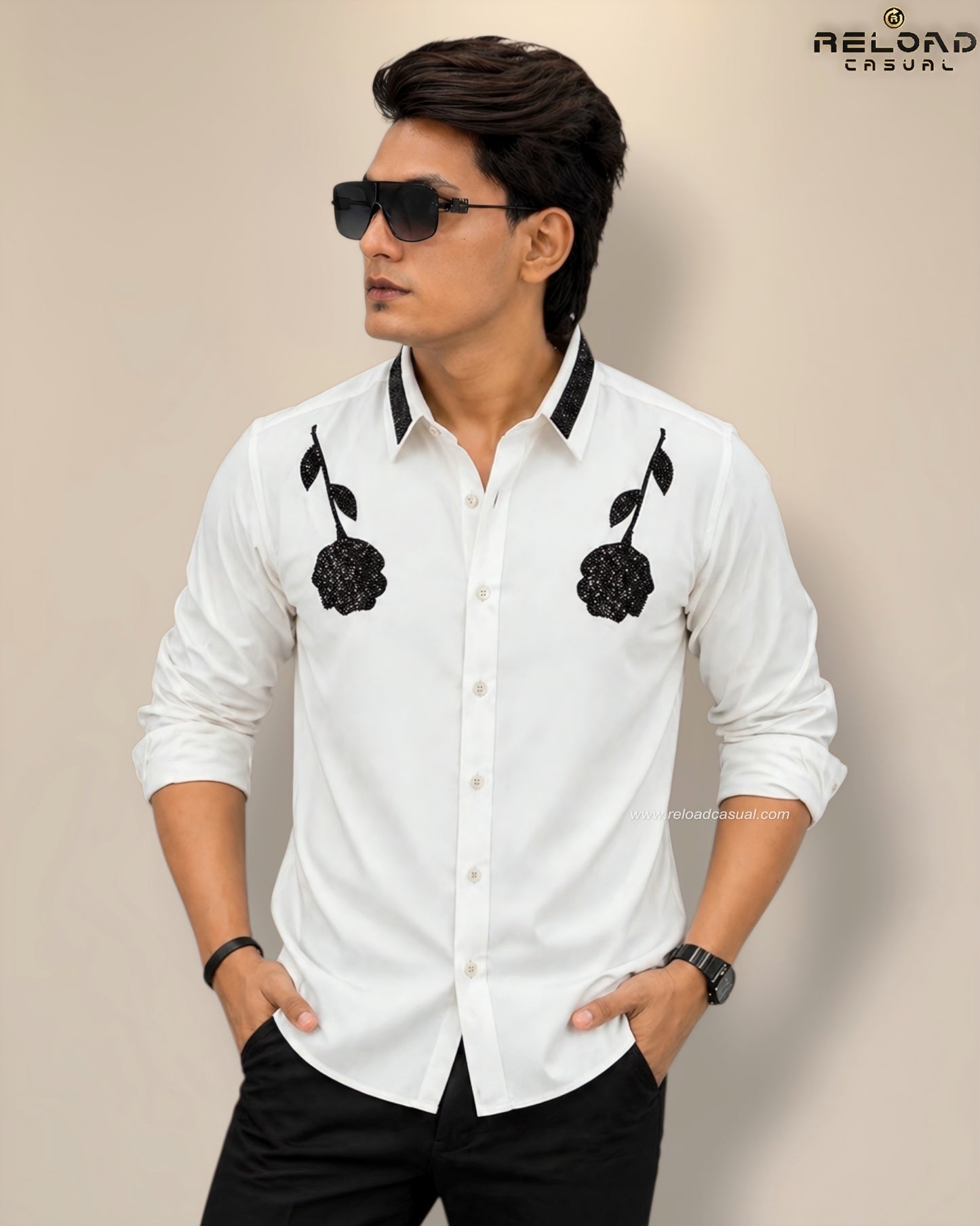 Double Rose Lachka Flock Diamond Shirt