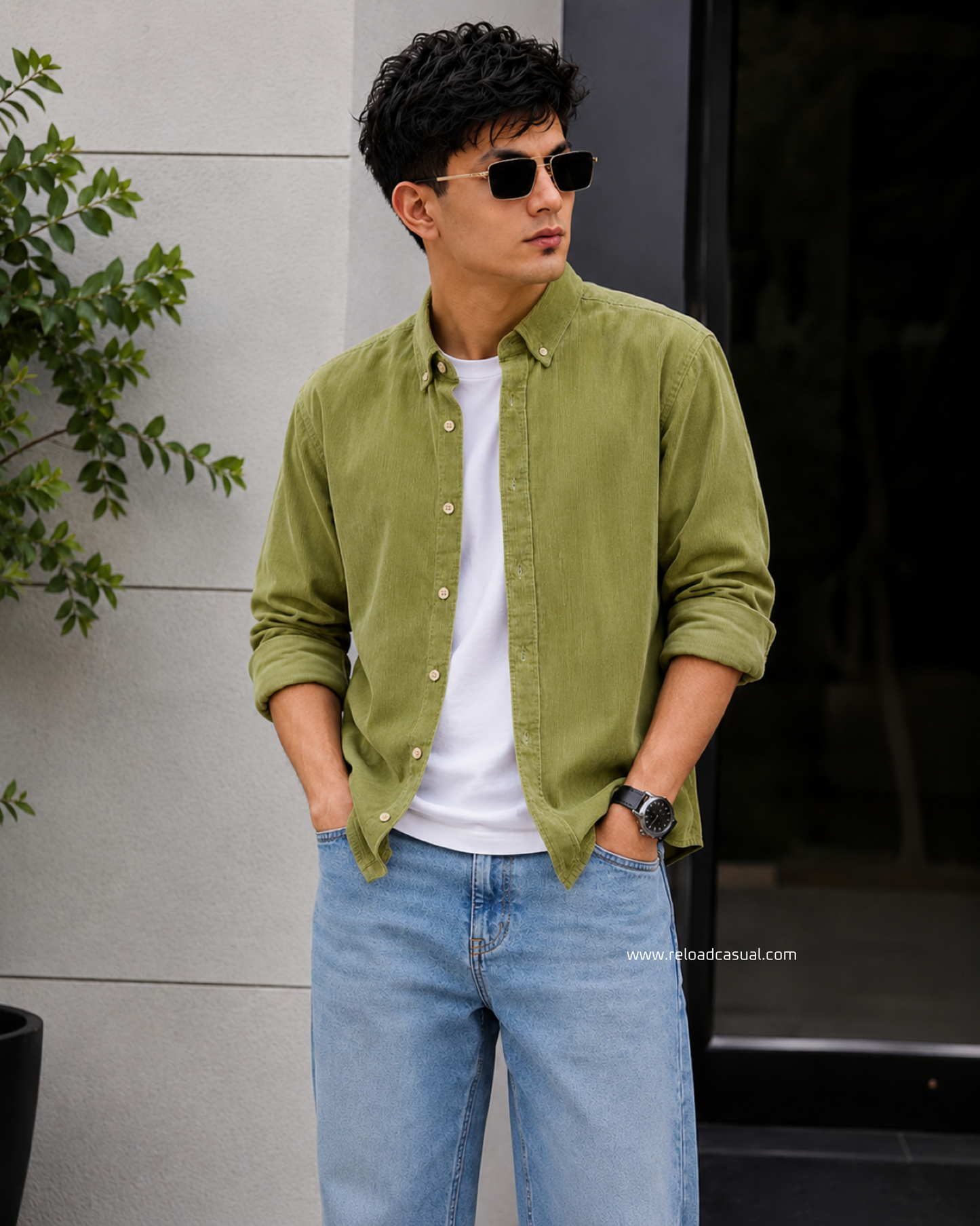 Italian Fit Corduroy Shirt