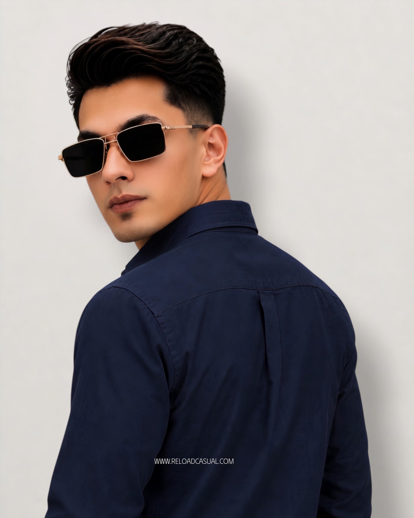 Men's Textured Linen Slim Fit Shirt
