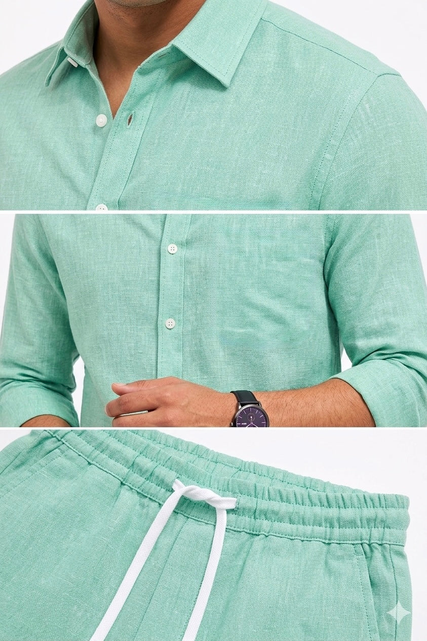 Summer Comfort Linen Tracksuit Set