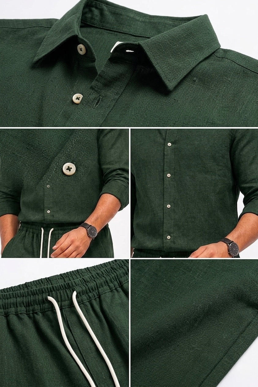 Summer Comfort Linen Tracksuit Set