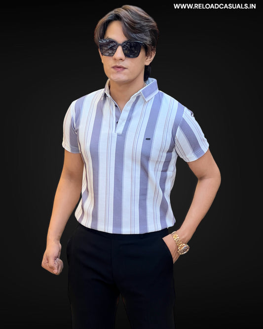 Men's Striped Polo T-Shirt