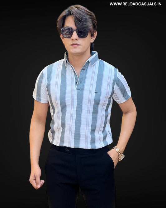 Men's Striped Polo T-Shirt