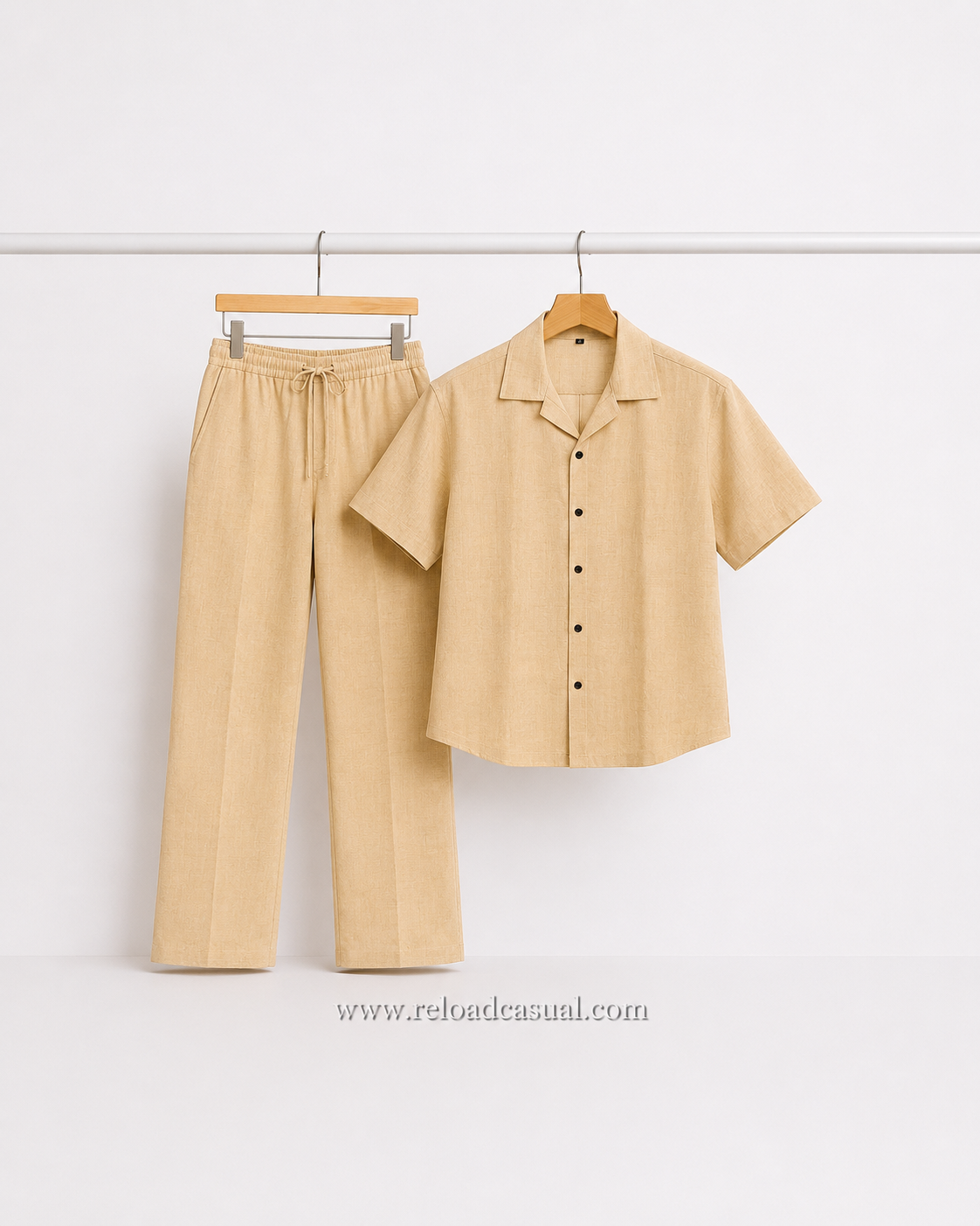 Men's Premium Slub Linen Cord-Set