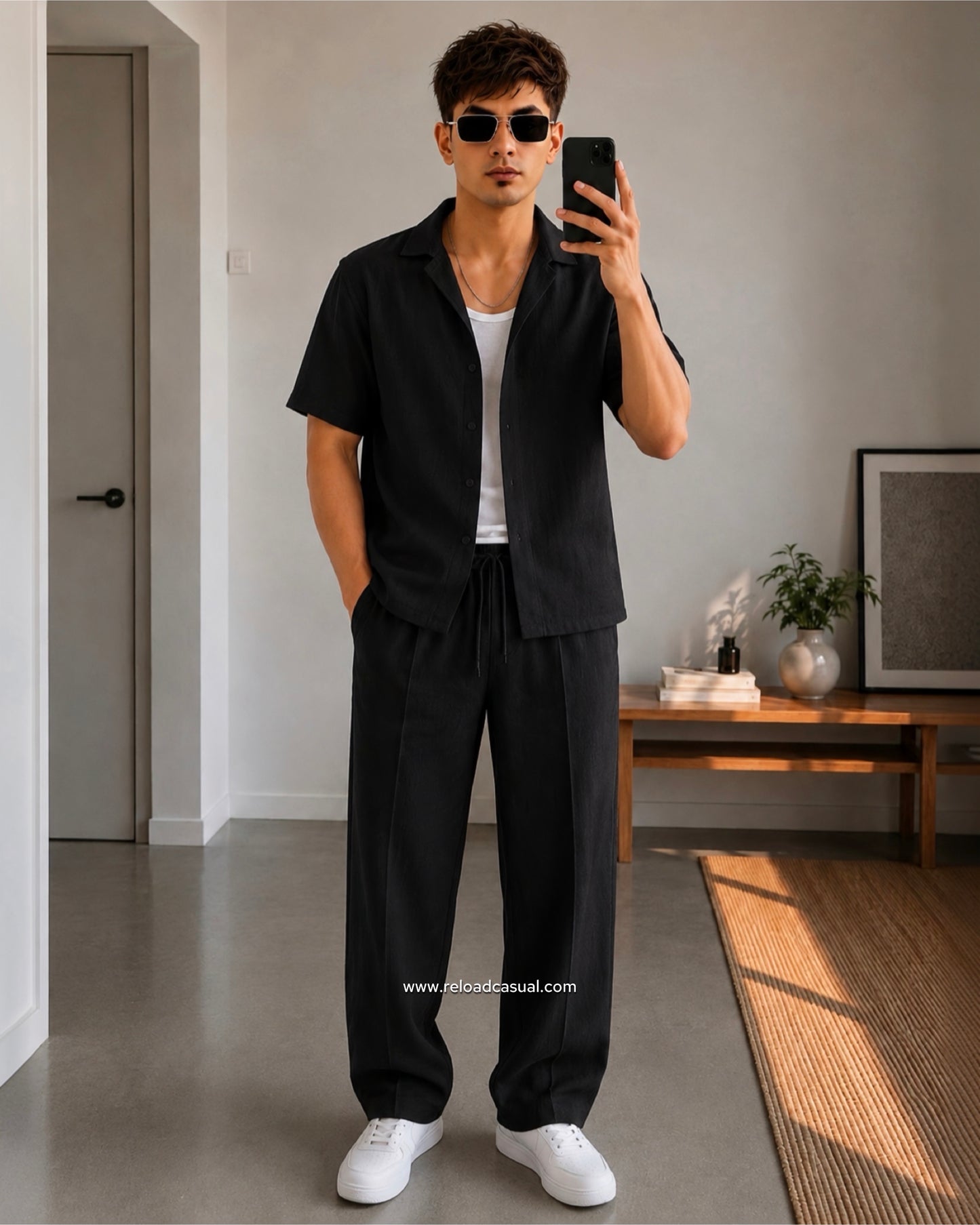 Men's Premium Slub Linen Cord-Set