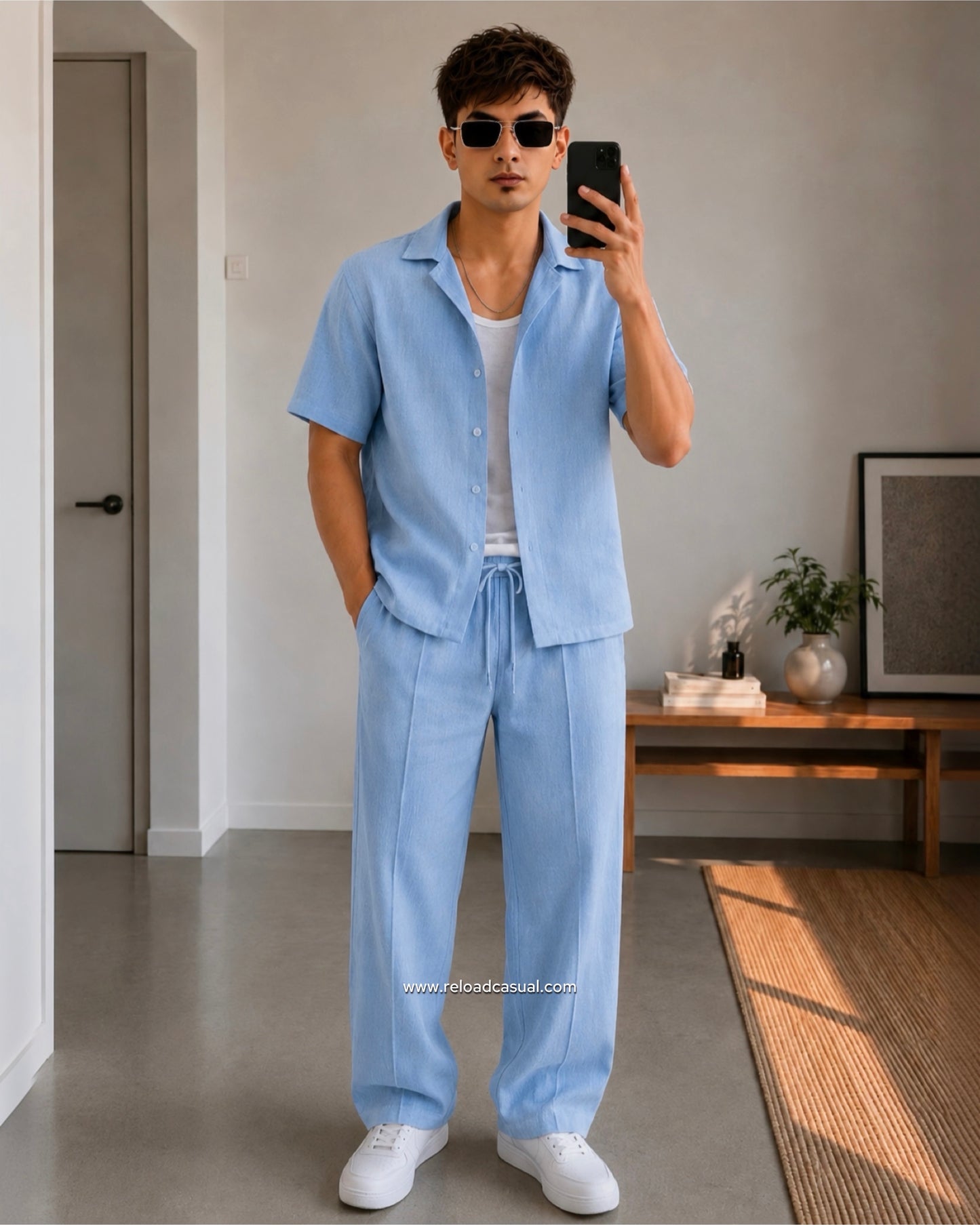 Men's Premium Slub Linen Cord-Set