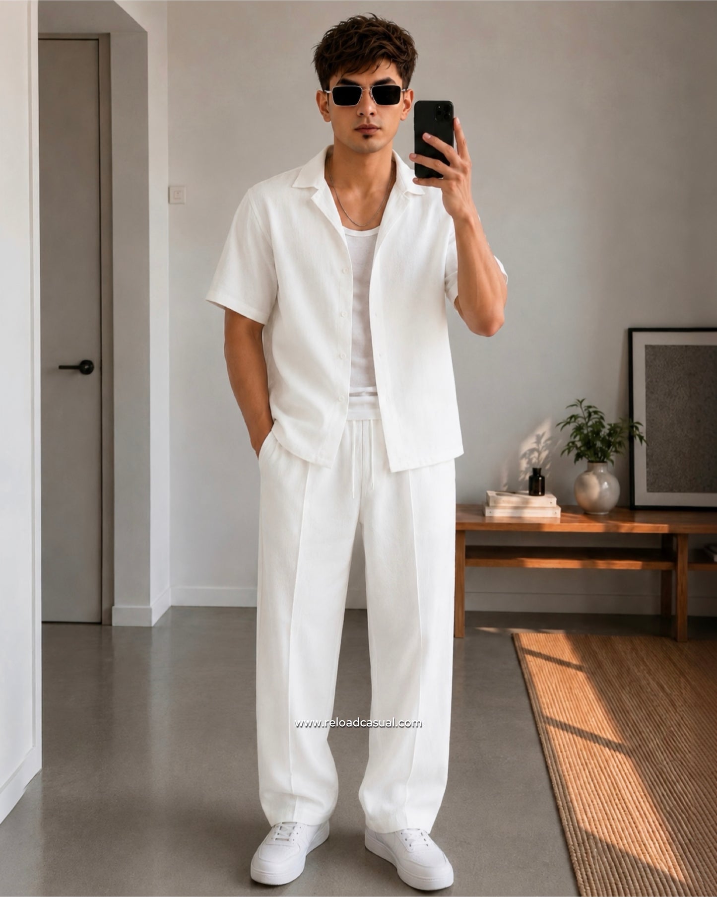 Men's Premium Slub Linen Cord-Set