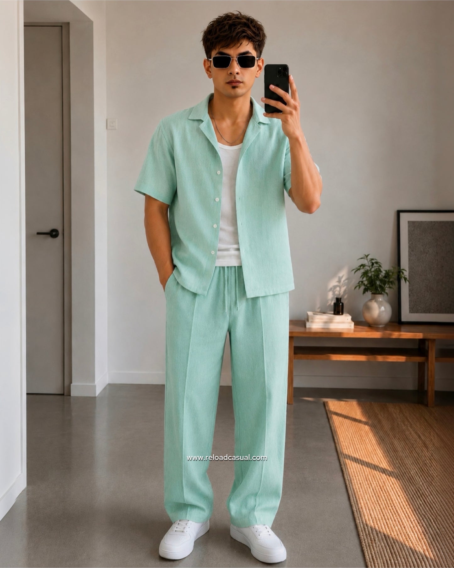 Men's Premium Slub Linen Cord-Set