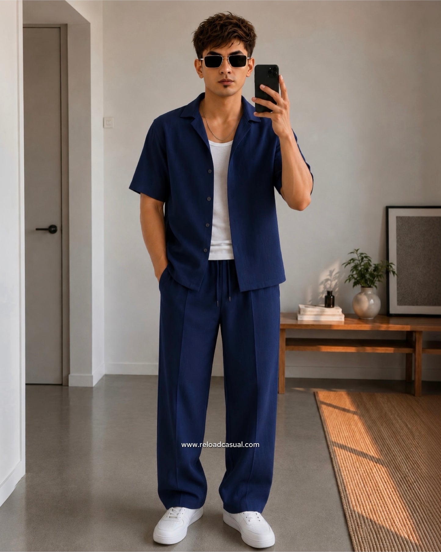 Men's Premium Slub Linen Cord-Set