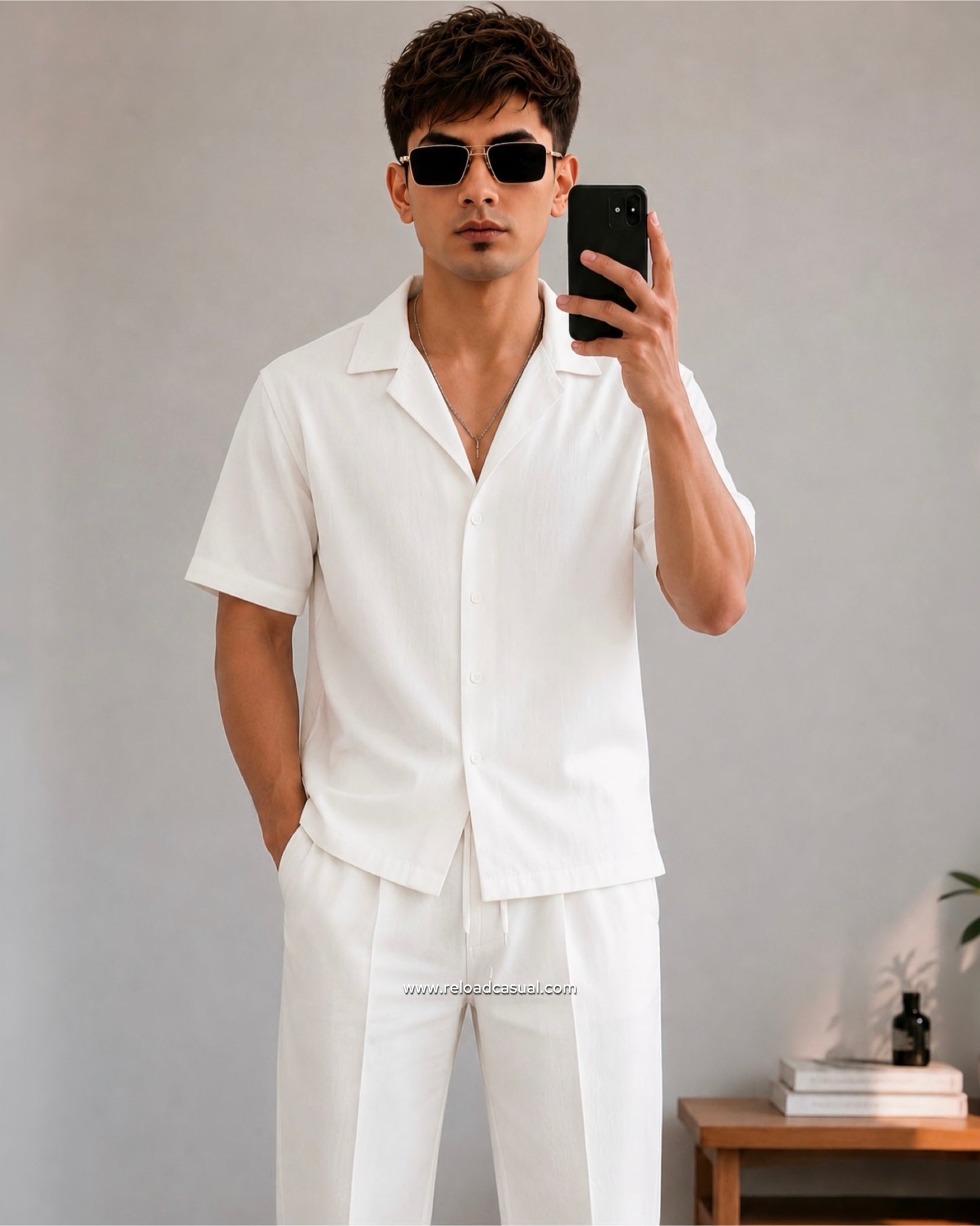 Men's Premium Slub Linen Cord-Set