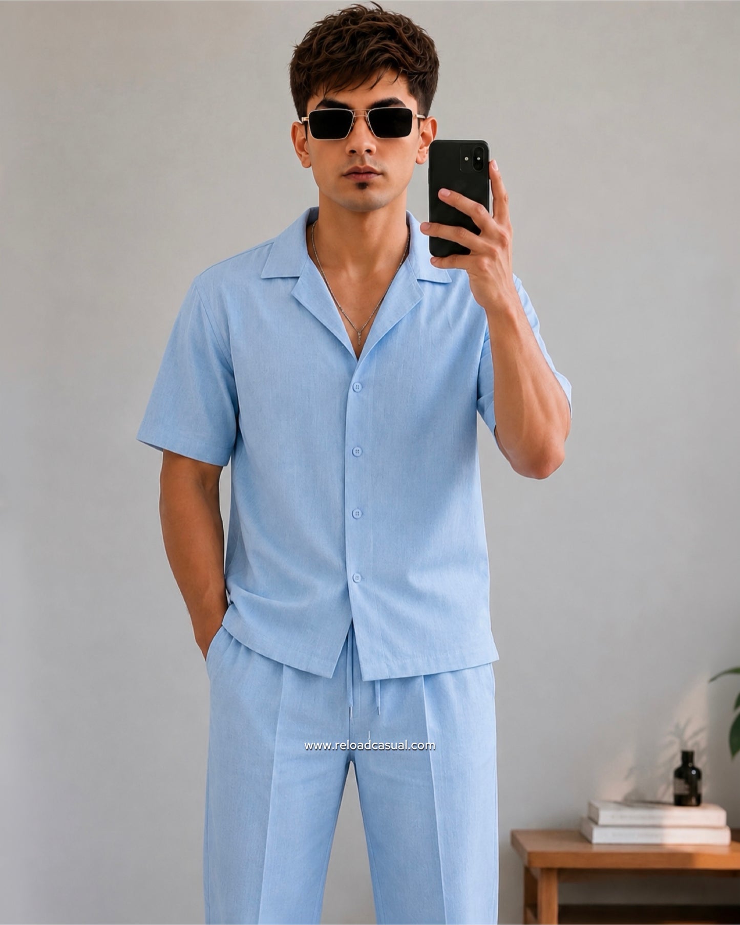 Men's Premium Slub Linen Cord-Set