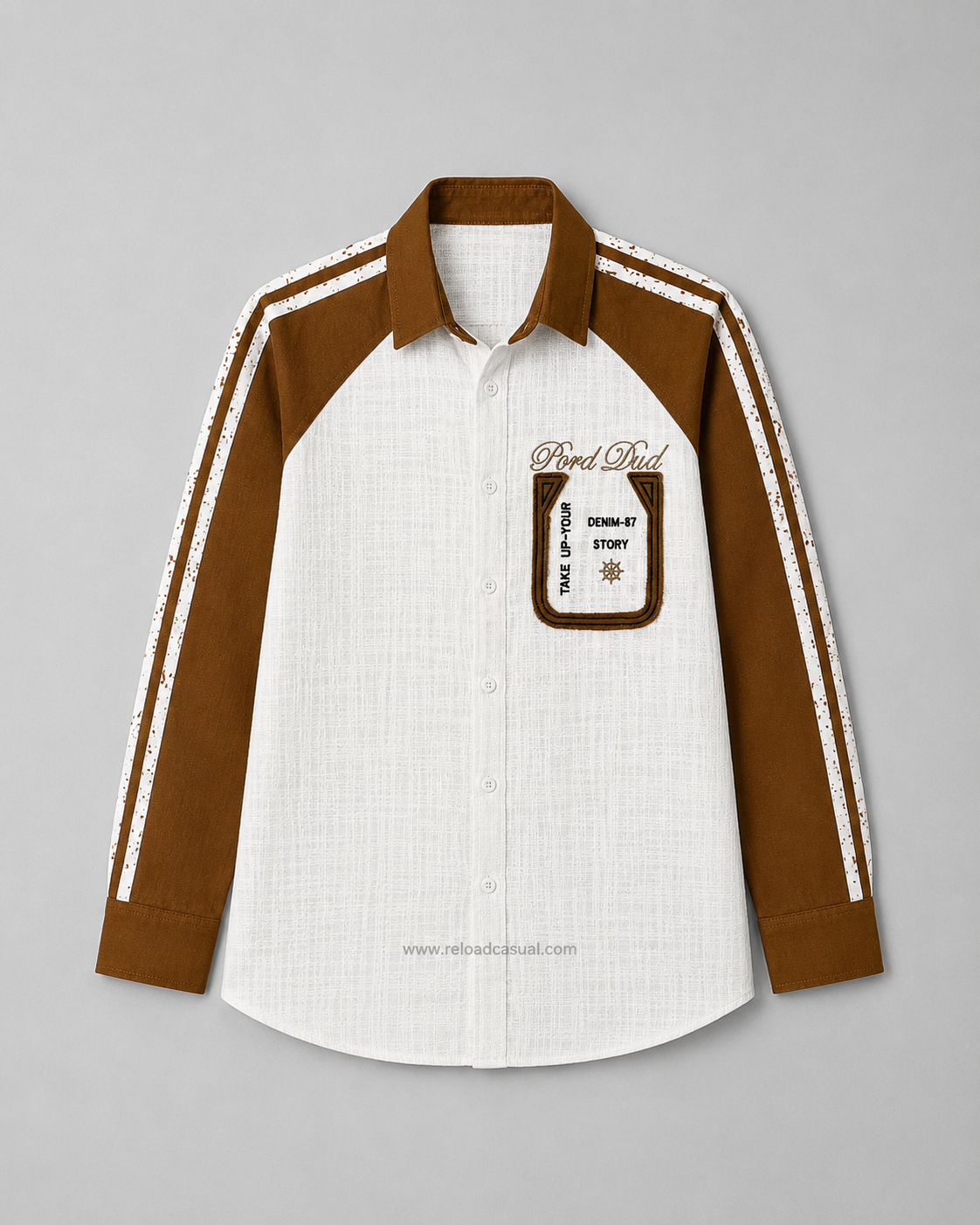 Mens Stylish Khadi Denim Patch Shirt