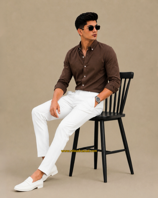 Men's Oxford Breathable Shirt + Hidden Zip Pocket Pant Combo