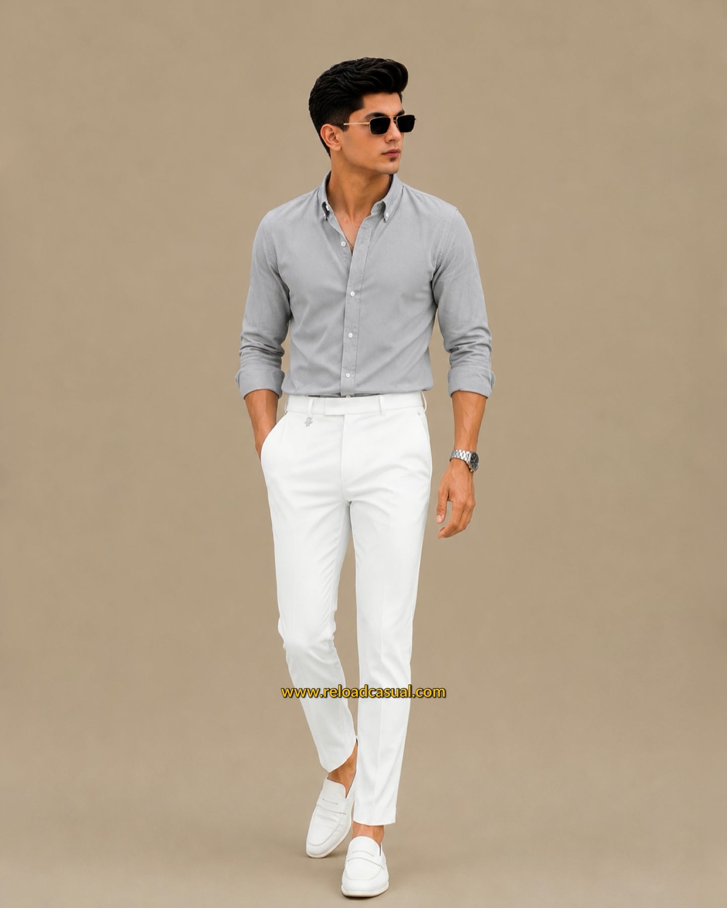 Men's Oxford Breathable Shirt + Hidden Zip Pocket Pant Combo