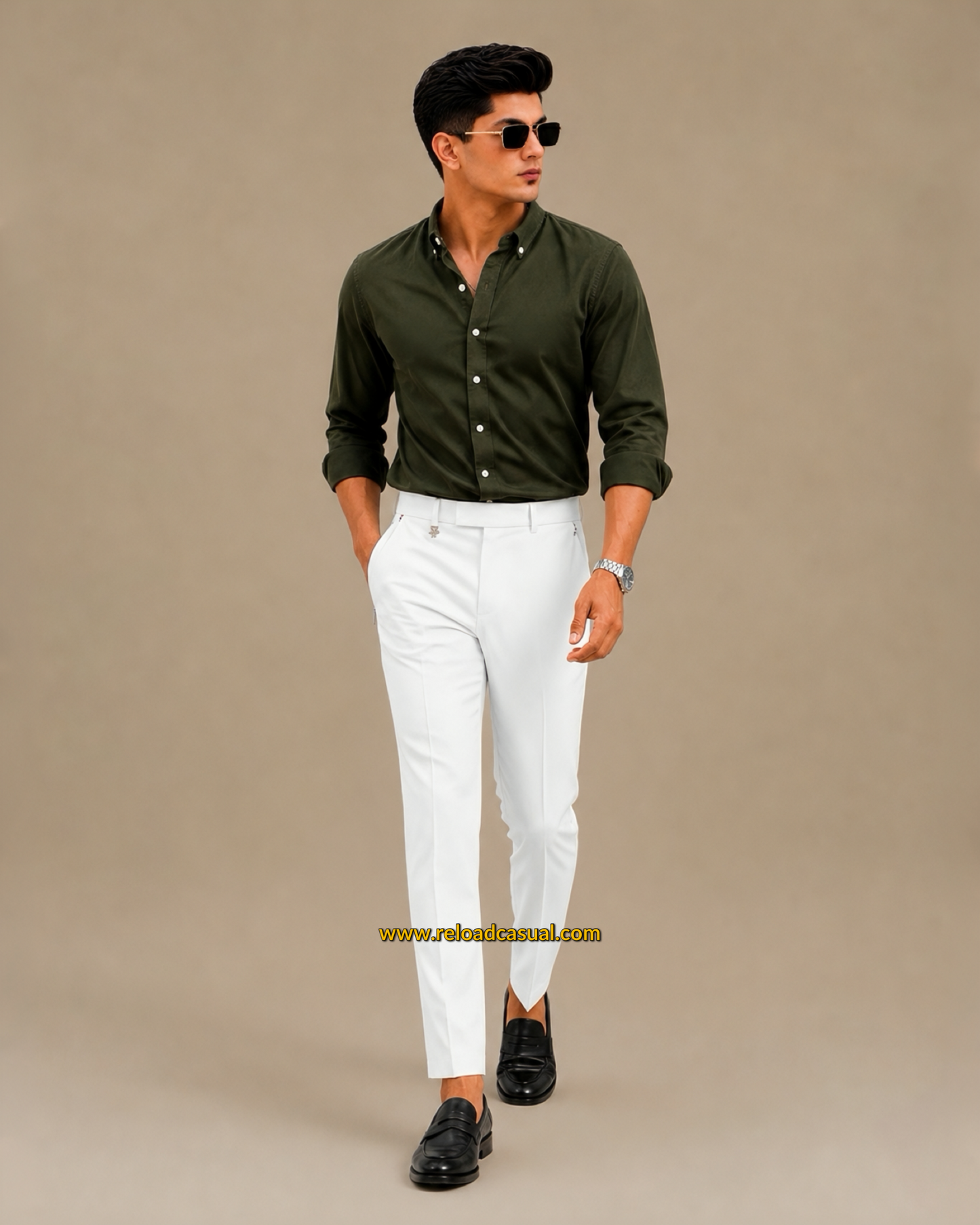 Men's Oxford Breathable Shirt + Hidden Zip Pocket Pant Combo